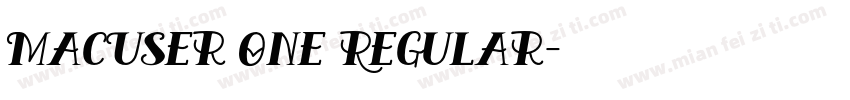 MacUser One Regular字体转换